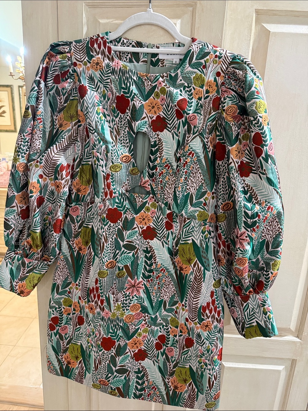 Elliatt Floral Mini Dress in Green, Red, Pink and Yellow